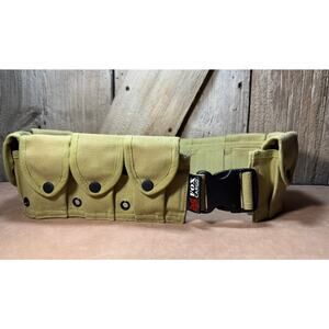 Fox Cargo Military Style 10 Pocket Utility Ammunition Magazine Adjustable Belt